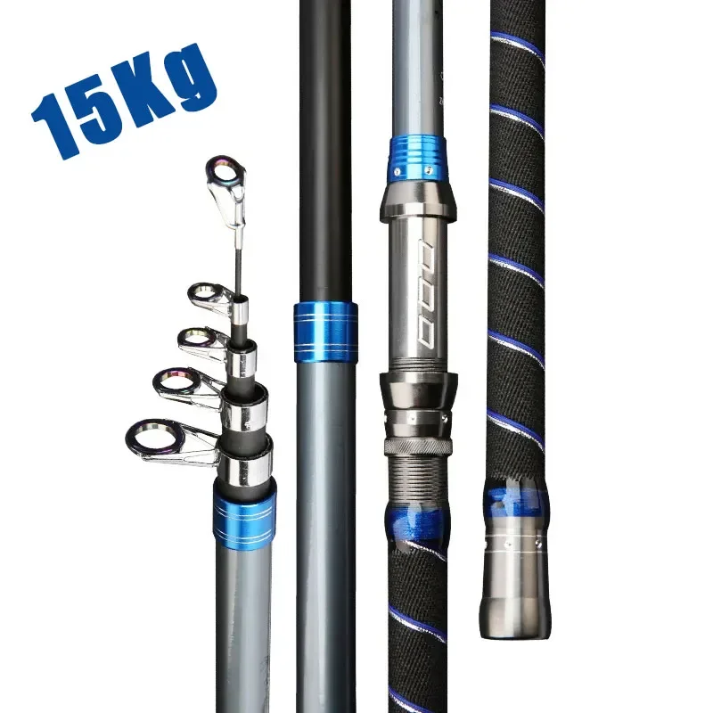 Fishing Rod Surf - 2,1-4,5M Superharte Weitwurf-Angelrute Teleskopische Reise-Angelrute Neue