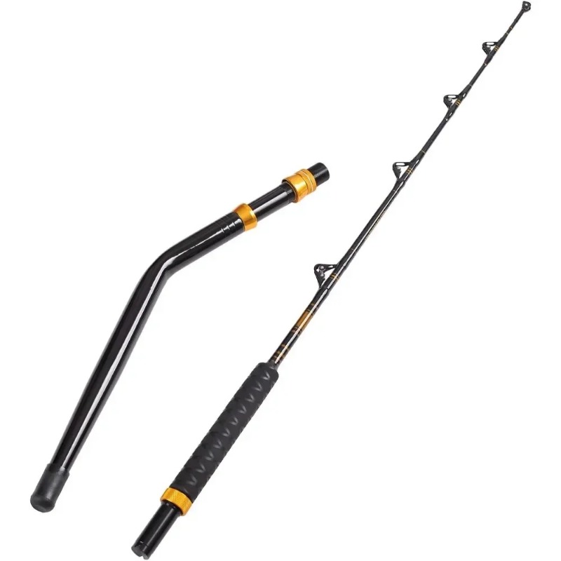 Fishing Rod Boat - Gebogene Angelrute 2-teilig Salzwasser Offshore Trolling-Rute