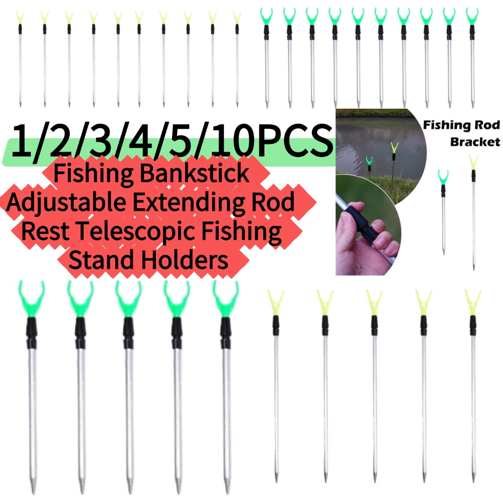 Fishing Rod Casting - 1/5/10 Stück*50/80cm Angelrutenhalter Verstellbare Ausziehbare Rutenablage