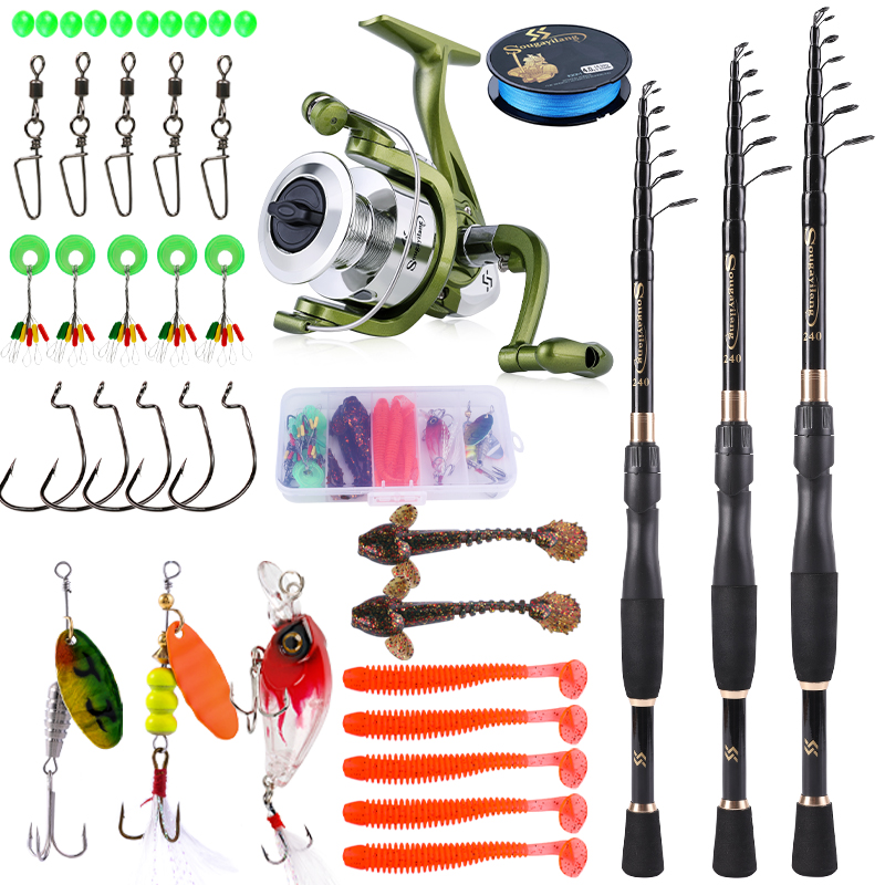Fishing Rod Combo - Sou gayilang Teleskop-Angel kombination 1,8-2,4 m